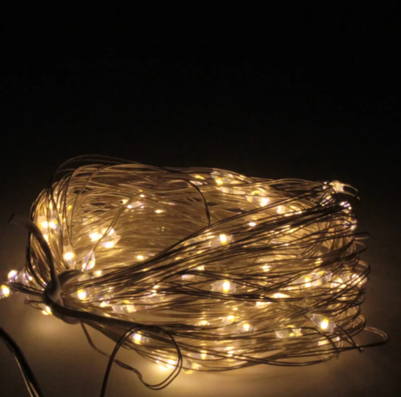 Whimsical 100 LED Silver Copper Fairy Lights Remote and Battery Operated